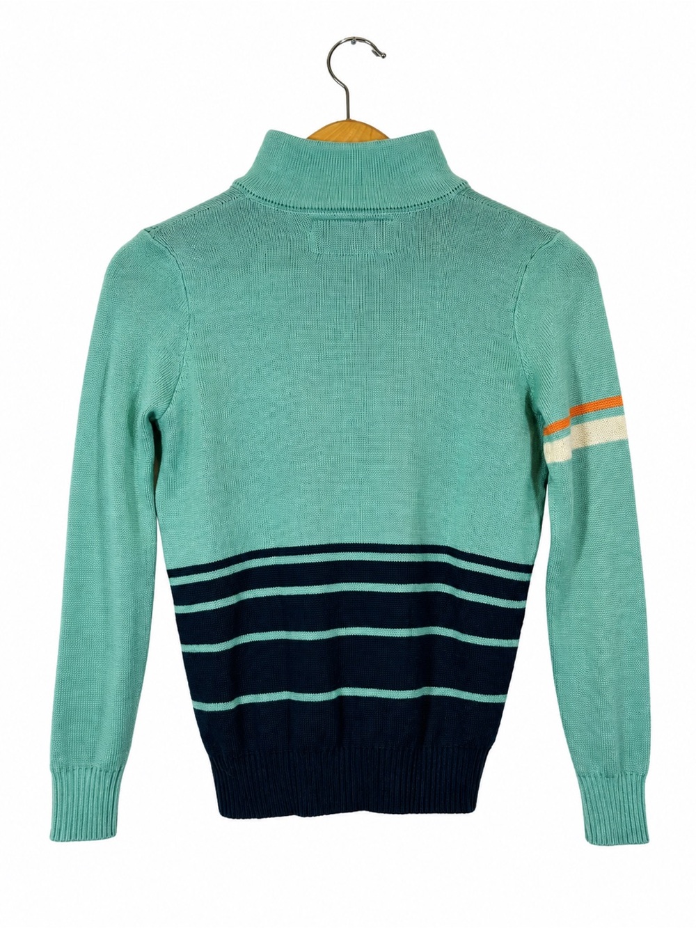 Dutch Bros Sweater Exclusive '92 Retro Alpine Mountain Employee Size S Teal Cozy - Picture 3 of 11